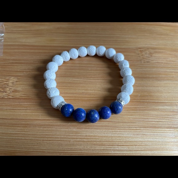 Hand Crafted Jewelry - Chakra Bracelet with Blue Gemstone
